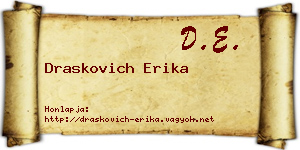 Draskovich Erika névjegykártya