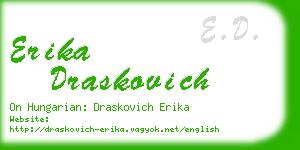 erika draskovich business card